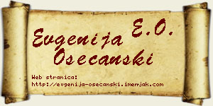 Evgenija Osećanski vizit kartica